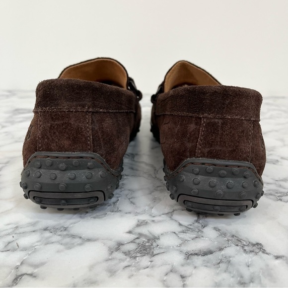 Born croc Embossed brown suede loafers unisex men’s size 9.5 women’s size 10.5 - Picture 4 of 12